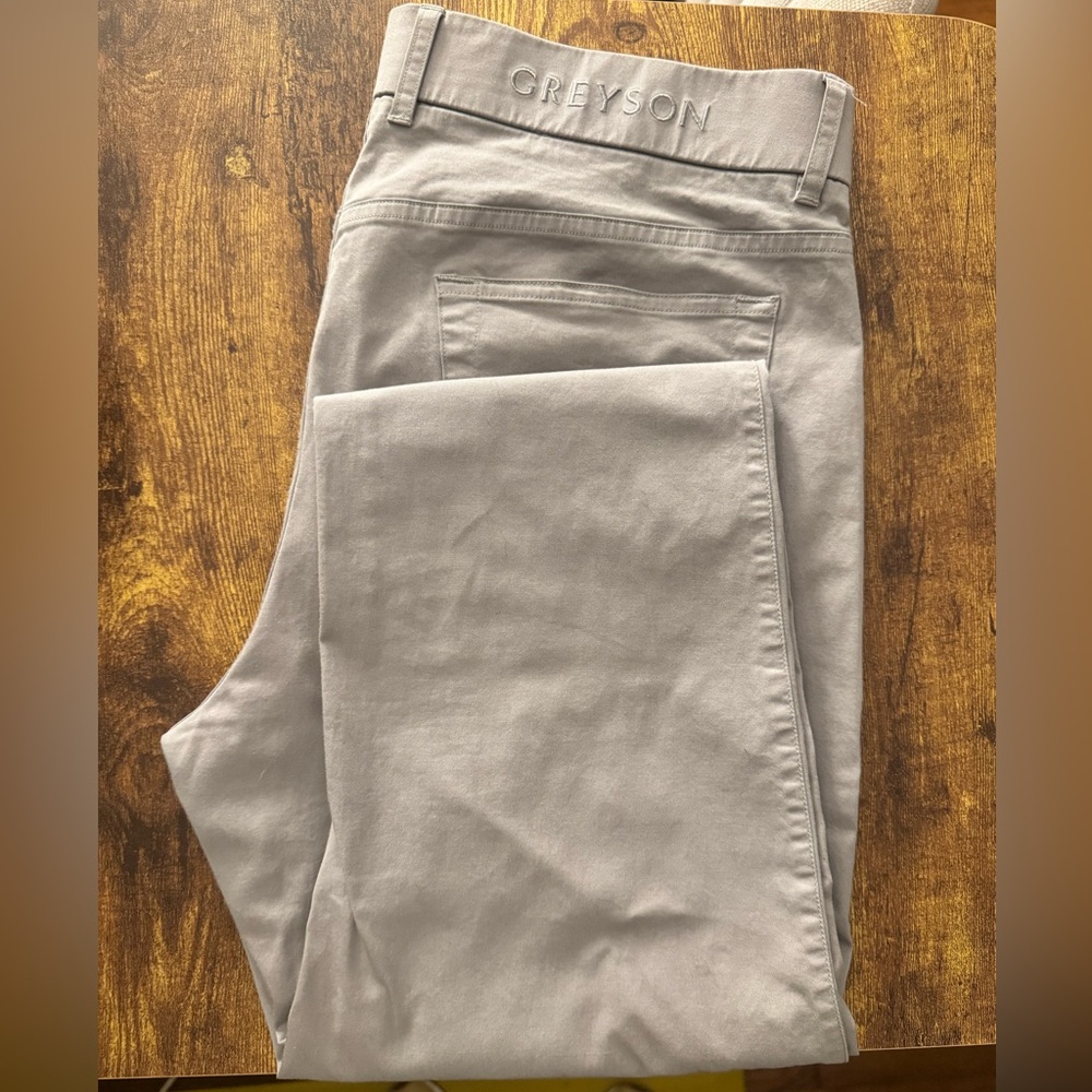 Greyson Armonk 5-Pocket Light Gray Golf Trousers Size 32x32